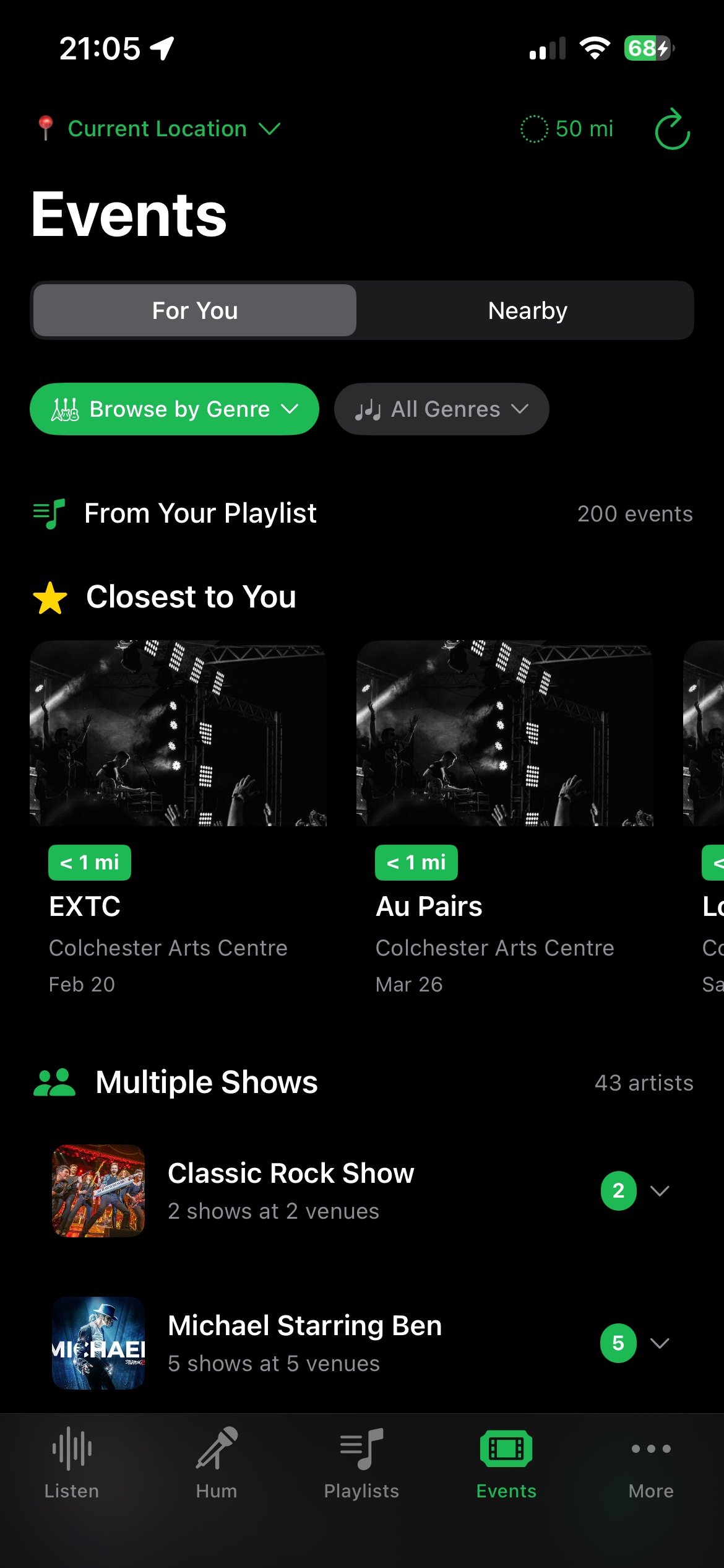 GigPlaylist events discovery